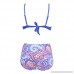 JingQi Womens Retro Vintage High Waist Push Up Swimwear Navy Blue B01AER9H2U